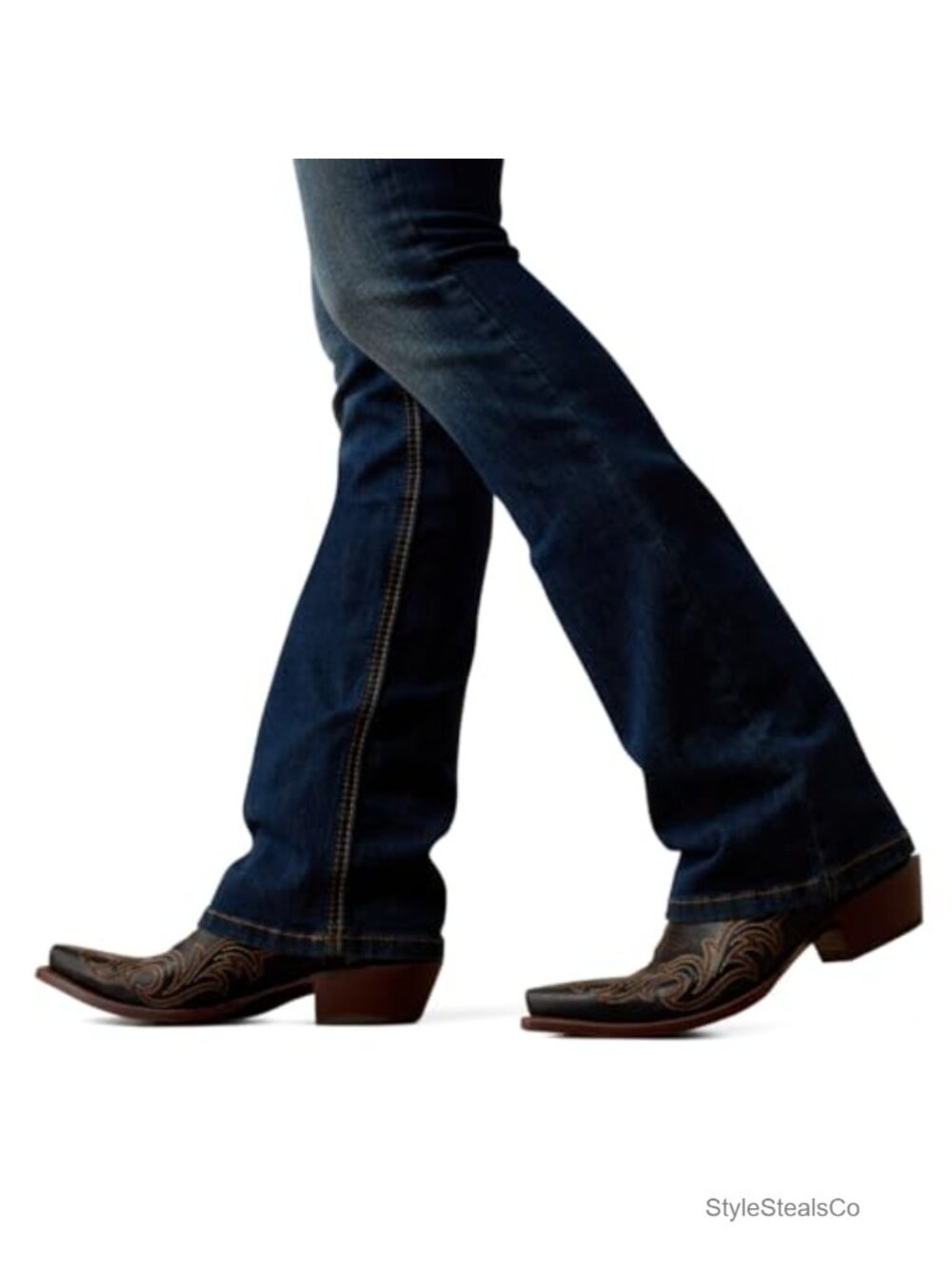 Women's Perfect Rise Rosa Boot Cut Jeans Stretch Denim - Picture 5 of 6